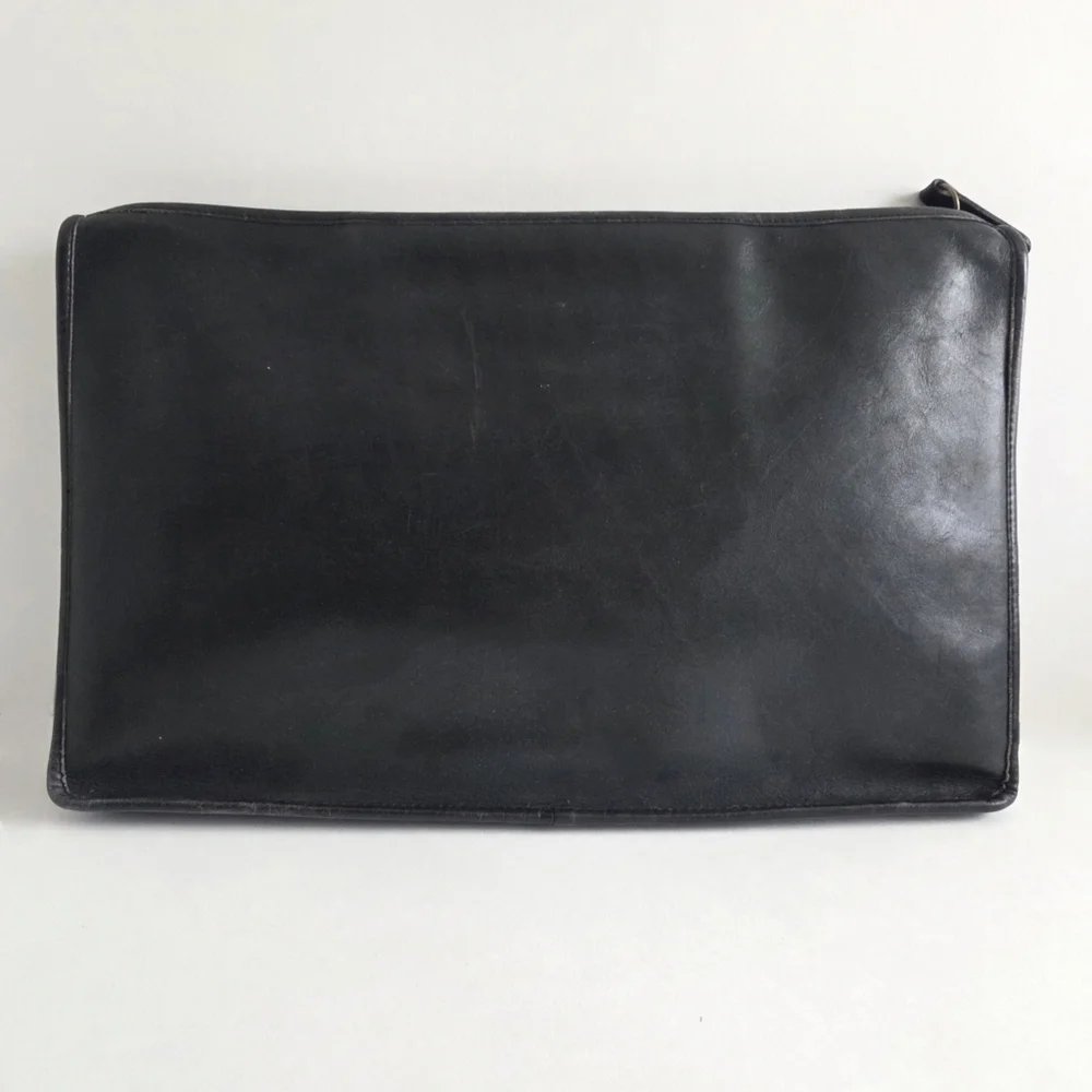 Coach Vintage (Pre-'89) NYC Large Zip Top Folio, Glove Tanned Leather